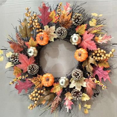 China Beautiful Handmade Colorful Professional High End Christmas Decorative Wreath for sale