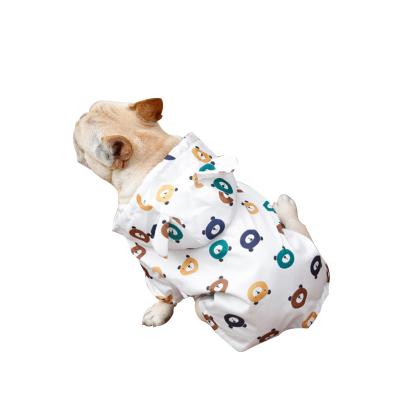 China PU Dog Pet Stocked Raincoat Poncho Puppy Fashion Attractive Design Packable for sale