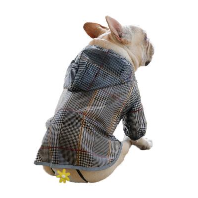 China Wholesale High Quality Luxury Dog Stocked Gray Pet Raincoat Fashion PU for sale