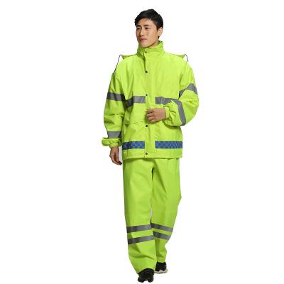 China Hot Selling Police Raincoat Cloth PVC Factory Rainproof Poncho Nylon Windproof Reflective Striped Raincoat for sale