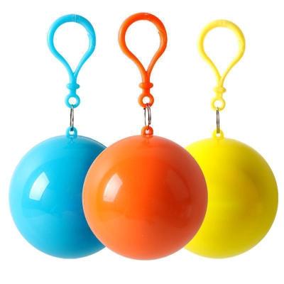 China Wholesale Waterproof Disposable Key Chain Ponchos Ball Rain Poncho for sale