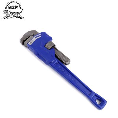 China Pipe Tools Heavy Duty High Quality Steel Pipe Wrench Carben Drop Forged Movable Jaw Pipe Tools for sale