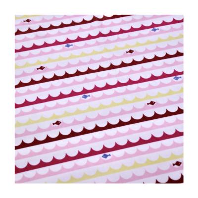 China Good Supplier 100%Polyester Microfiber Anti-Static Fabric Striped Waves Print for sale