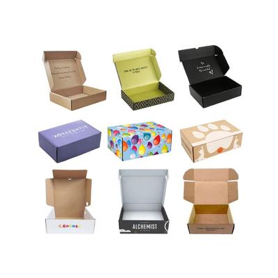 China Recycled Materials Folded Cheaper Box Mini Quantity Corrugated Paper Custom Logo Packaging Shipping Box For Clothes for sale