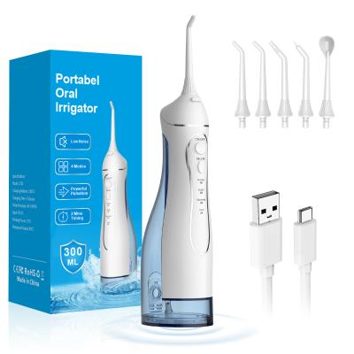 China Draagbaar tandheelkundig waterstraal Flosser Tandenreiniging Water Flosser Draadloos Oplaadbaar Water Tandheelkundig Flosser Tanden Pick Te koop