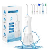 China Portable Oral Hygiene Rechargeable IPX7 Water Jet Flosser 300ml Tank Dental 5 Modes Clean Teeth Bestope FCC CE ROHS Certified for sale