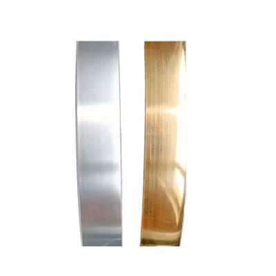 China Waterproof PVC/ABS Chrome Aluminum Dark Edging/Goldenpvc Dark Edging Strip Metallic Costomized Exquisite Brushed Dark Edging for sale