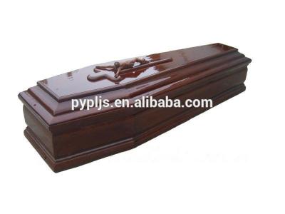 China European style caskets with wood handcraft cross for sale