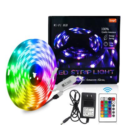 China LANDSCAPE Smart Home Tuya LED Strip Light 5050 RGB Multi Color Smart Remote Variable Strip Light for sale