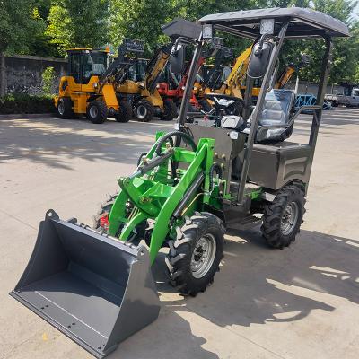 China Farms CE 500kg 800kg 1 ton mini chinese front garden shovel articulated epa certified battery farm new wheel electrical loader for sale