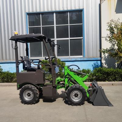 China Farms Multifunctional mini electric loader 0.4 ton 0.8 ton wheel loader with hydraulic lift rod front shovel loader for sale for sale