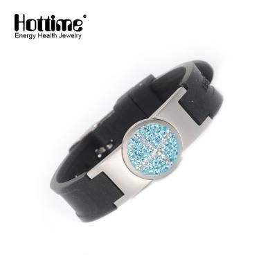 China High Quality Stainless Steel Crystal Golf Ball Marker Bracelet with Custom Logo for sale