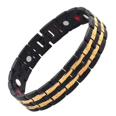 China Fashion TRENDY High Quality 4 in 1 Magnetic Bio Elements Men Bracelet Stainless Steel Bracelet for sale