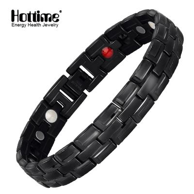 China FASHIONABLE Energy Men's Stainless Steel Bracelet Men's Gold Magnetic Bracelets Stainless Steel Bracelet for sale