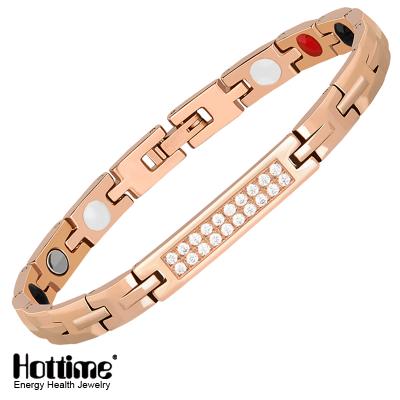 China Hot Selling Trendy Energy Bracelet Bangles Arthritis Bracelets For Women Rose Gold Chain Link Bracelet for sale