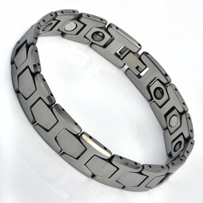 China FASHIONABLE Fashion Mens Organic Magnetic IPG Adjustable Germanium Plated Tungsten Bracelet for sale