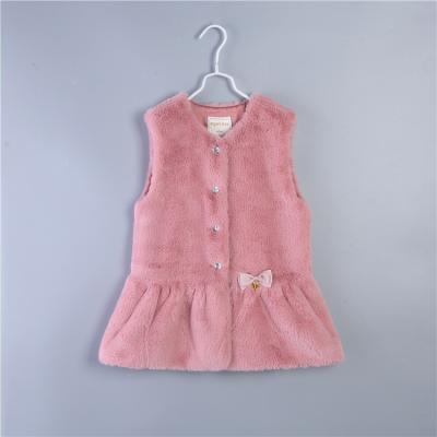 China Top Quality Luxury Little Girl Winter Suitable Price Faux Fur Vest Breathable for sale