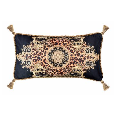 China New Sustainable Tropical Soft Decorative Indoor Outdoor Square Print Leopard Print Pillow Case Cushion Cover for sale