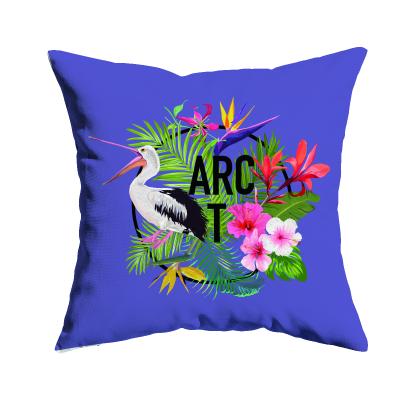 China Eco-friendly Colorful Tropical Rainforest Painting Flamigo Decorative Cushion Covers for sale