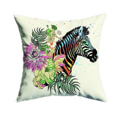 China Eco-friendly Superior Durable Tropical Rainforest Decorations Zebra Cushion Cover for sale