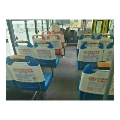 China Breathable Customized Bus Seat Advertising Cover With Printing LOGO for sale