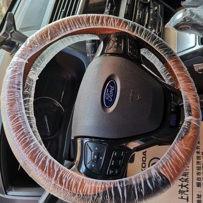 China Custom Customize High Quality PE Disposable Car Wheel Cover Plastic Disposable Car Steering Wheel Cover for sale