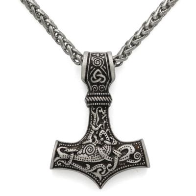 China Wholesale Raytheon Hammer CLASSIC Mjolnir Viking Amulet Irish Men Necklace Pendant Jewelry for sale