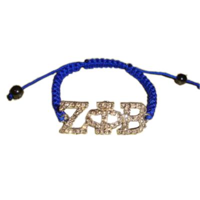 China Stainless Steel Sorority ZPB Sorority ZETA PHI BETA Rope Bracelet Accessories Leather Jewelry for sale