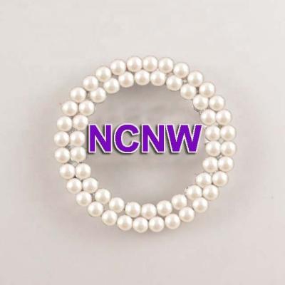 China Newest Topvesko Classic Round Circle NCNW Purple Pearl Brooch for sale