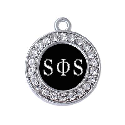 China Environmental Friendly SWING PHI SWING 1969 Sticker Label Metal DIY Charm Pendant DIY Jewelry Accessory for sale