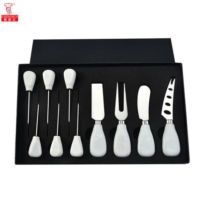 China Stocked Chenchuji Cheese Fork Knife Tool Kit The Stainless Steel Cheese Knife Set Spreader Knife for sale