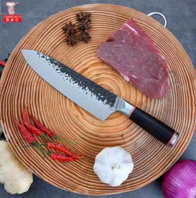 China Chen Chu Ji Stocked 8 Inch Blade Chef Knife Stainless Steel Kitchen Knife With Damascus Knife for sale