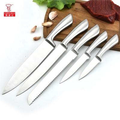 China Chenchuji Hollow Handle Kitchen Knife Kit 5 Pcs Knives Kit Stainless Steel Kitchen Knife Stocked Set for sale