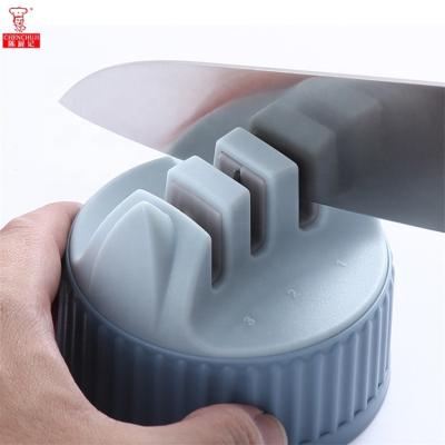 China Mini Non Viable Slip Rubber Handle Knife Scissor Sharpener for sale