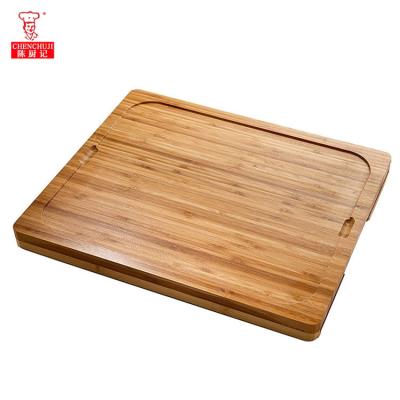 China Stocked Eco-friendly Bamboo Cutting Board Set Bamboo Chopper With OEM Laser Engraved Logo Cutting Board for sale