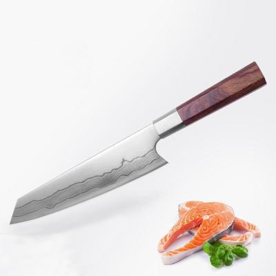 China Viable Wholesale Custom Professional Manufacturer 7 Layers Damascus Kiritsuke Kitchen Sushi Knife With 440C Steel Core Core for sale