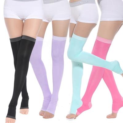 China Fashion Sporty Sleep Leg Above Knee Thigh High Compression Boots Women's Stockings Slimming Leg Socks for sale