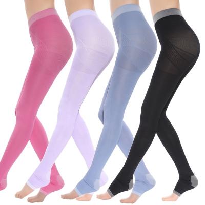 China Wholesale Antibacterial Sleep Pantyhose Fashion Leg Shaping Women Sleep Tights Compression Pantyhose Slimming Leg Stockings for sale