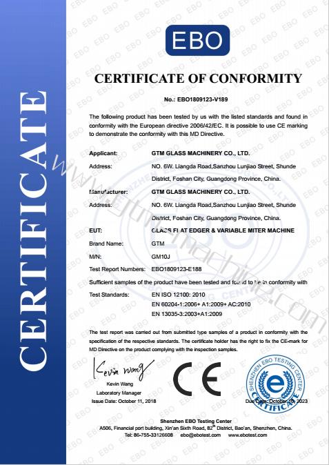 CE - GTM Glass Machinery Co., Ltd.