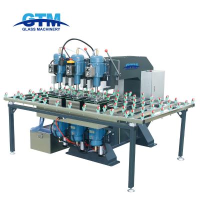 China Building Material Stores GTM GJ3 Glass Drilling Machine For Shower Glass With Three Paris Drill Bits for sale