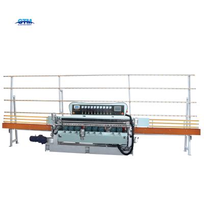 China Hotels Improved Vertical Type 9 Motors Edg Straight Glass Beveling Machine For Glass Processing Beveling for sale