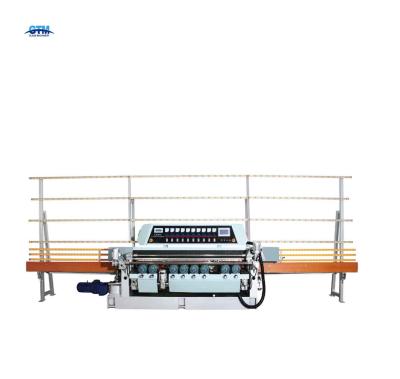 China Hotels Long Service Life 9 Motors Straight Line Glass Mirror Beveling Machine Automatic With High Quality for sale