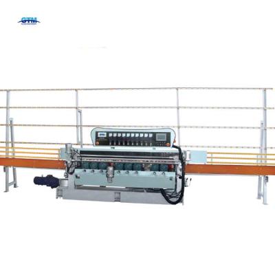 China Hotels GTM 9 spindles glass beveling machine with high quality - sandblasting washing drilling edge polishing double line edger machine for sale