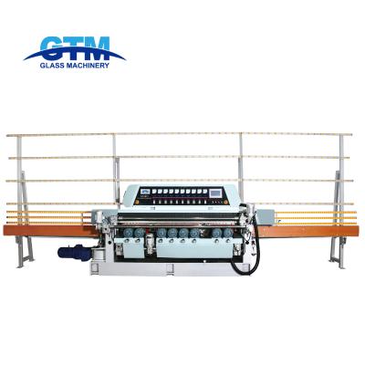 China Hotels 9 Axles Glass Straight Line Beveling Machine With ABB Motors High Quality PLC Control for sale