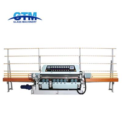 China Hotels GTM 9 Motors Glass Beveling Machine with ABB MOTORS, PLC CONTROL, FOR mini MOSIC MIRROR GLASS for sale