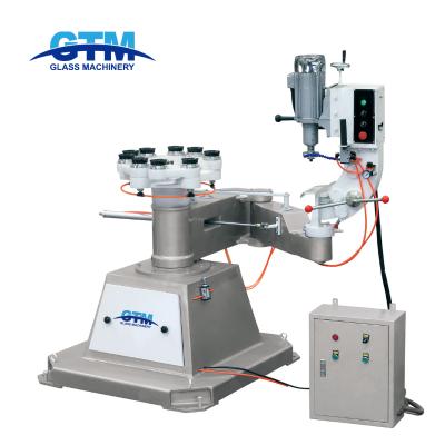 China Building Material Stores Manual Shape Round Glass Edging Machine designed for grinding and polishing the outer edges of formed glass for sale