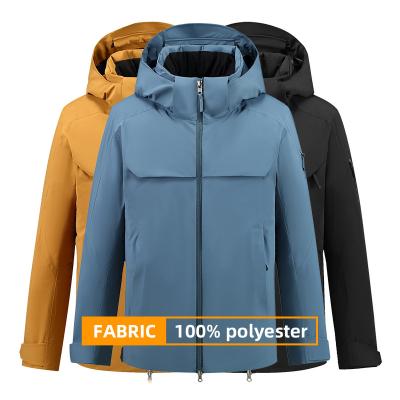 China Custom Breathable Hoodie Shell Jacket Men Clothing 3in1 Coat 3in1 Construction Work Waterproof Windproof Soft Casual Jackets Custom Made for sale