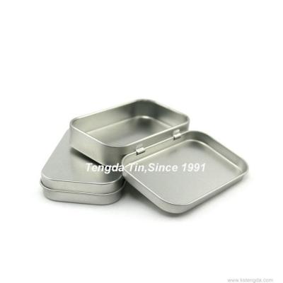 China Recyclable Metal Condom Tin Boxes , Tins With Hinge for sale