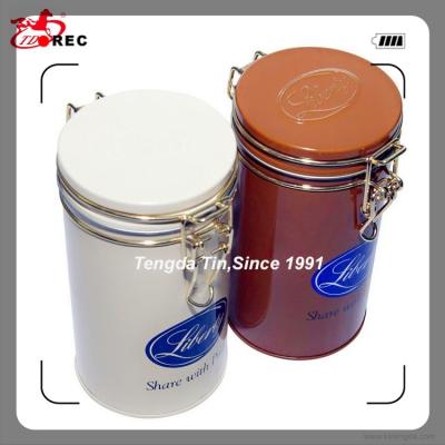 China Recyclable tea tin box with latch and lock for sale