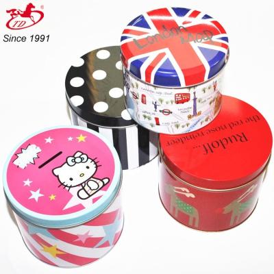 China Different recyclable christmas designs printed walmart cookie tin for sale